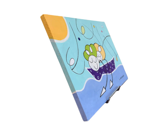 Ridding the waves 12” x 9” - Original