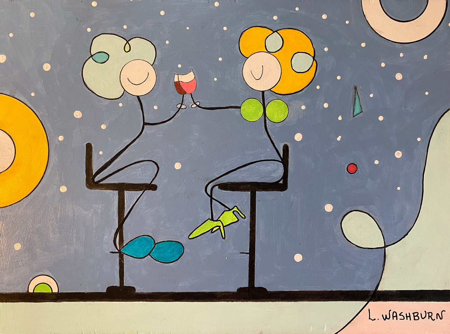 Many moons original drawing 9” x 12”