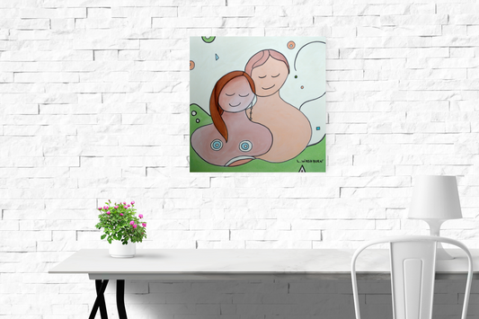 Family Portrait - 20" x 20" Original acrylics on canvas