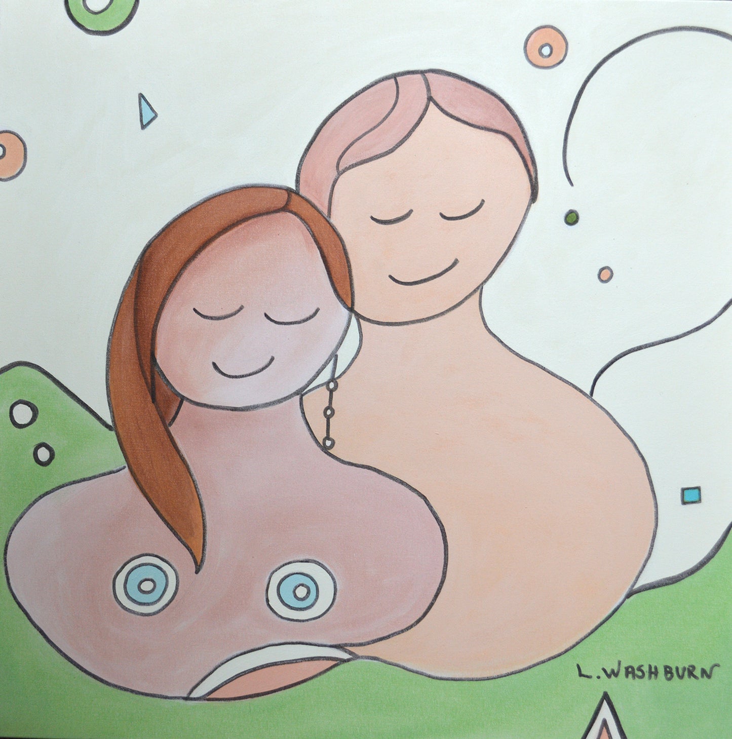 Family Portrait - 20" x 20" Original acrylics on canvas