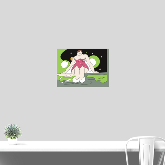 I am Beautiful - 12" x 9" Original acrylics on wood