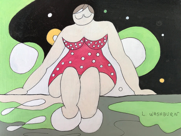 I am Beautiful - 12" x 9" Original acrylics on wood