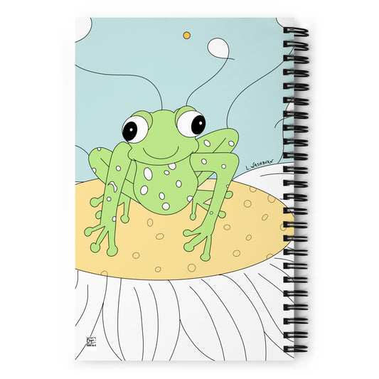 Spiral notebook happy