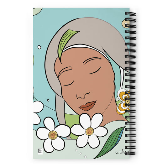 Spiral notebook smell the flowers