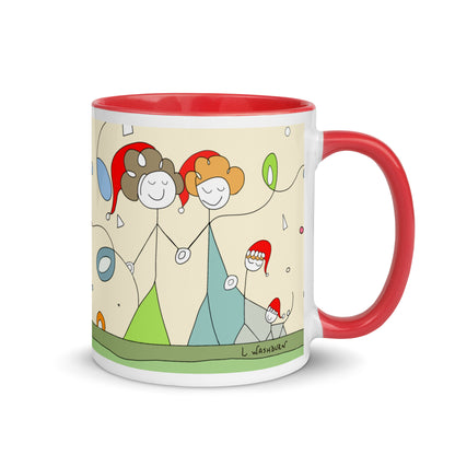 Mug with Color Inside happy family