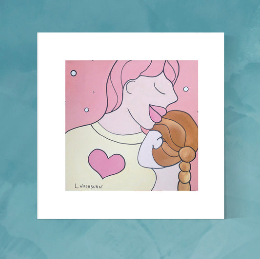 Cherish archival print  - 8" x 8" image with 12" x 12" white matting